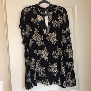 Black Floral Shirt